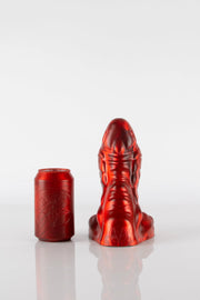 A medium-sized red dragon dildo.