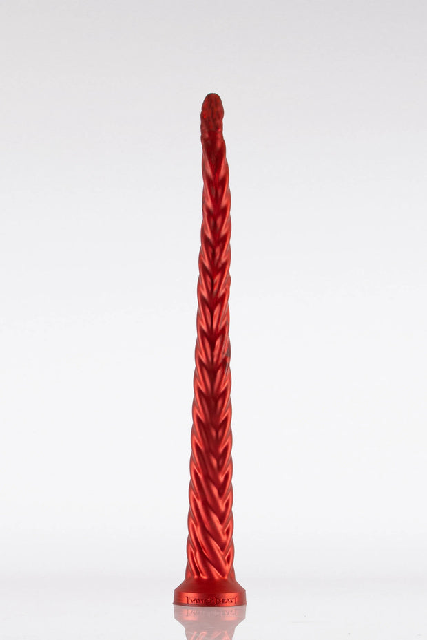 A product photo of a deep dildo.