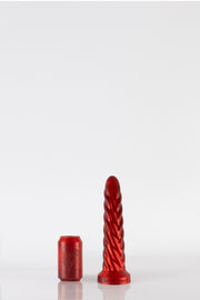 A small red deep dildo.