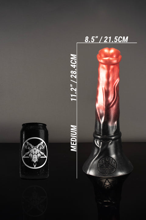 A medium size Orobas dildo size comparison 