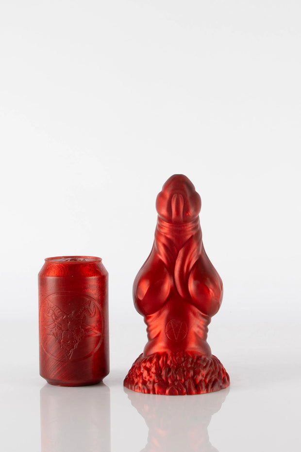 A product photo of a medium fox dildo.